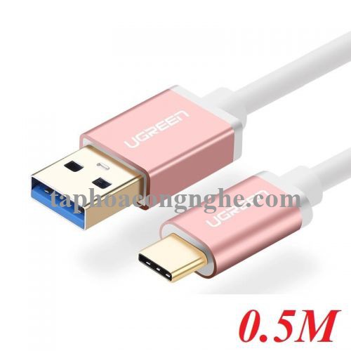 Ugreen 30537 0.5M màu Hồng Cáp USB TypeC sang USB 3.0 cao cấp US187 30030537